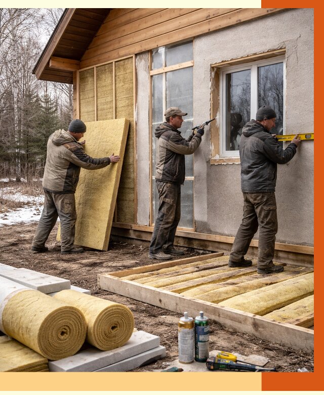 Утепление дачного дома в Тынде от 4882 руб/м2 — недорого | ТепломастерТнд